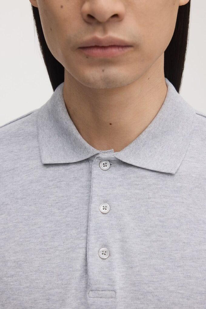 Das Langarm-Piqué-Polo Das Langarm-Piqué-Polo