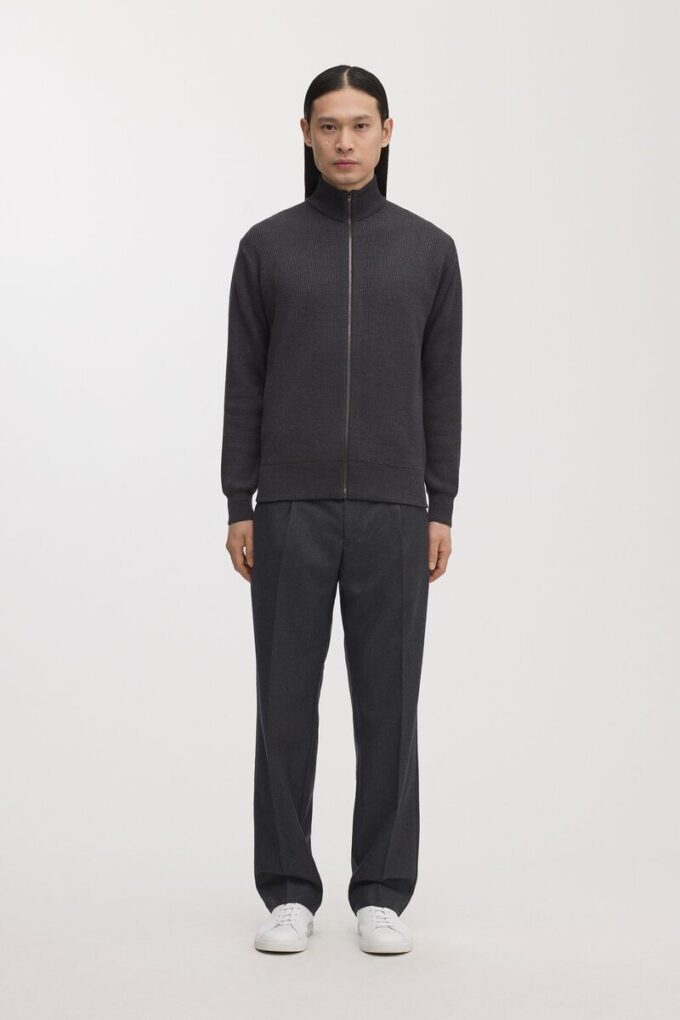Der Merino-Cardigan mit Reißverschluss Der Merino-Cardigan mit Reißverschluss