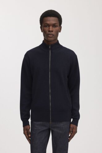 Der Merino-Cardigan mit Reißverschluss