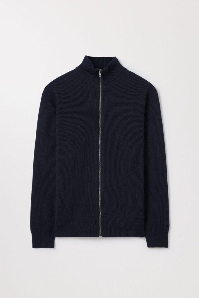 Der Merino-Cardigan mit Reißverschluss Der Merino-Cardigan mit Reißverschluss