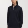Der Merino-Pullover mit halbem Reißverschluss Der Merino-Pullover mit halbem Reißverschluss