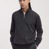 Der Merino-Pullover mit halbem Reißverschluss Der Merino-Pullover mit halbem Reißverschluss