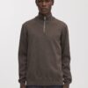 Der Merino-Pullover mit halbem Reißverschluss Der Merino-Pullover mit halbem Reißverschluss