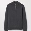 Der Merino-Pullover mit halbem Reißverschluss Der Merino-Pullover mit halbem Reißverschluss