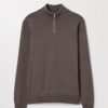 Der Merino-Pullover mit halbem Reißverschluss Der Merino-Pullover mit halbem Reißverschluss