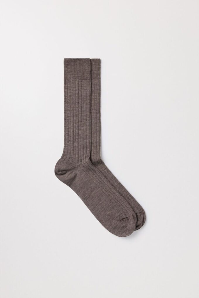Die gerippten Merino-Socken