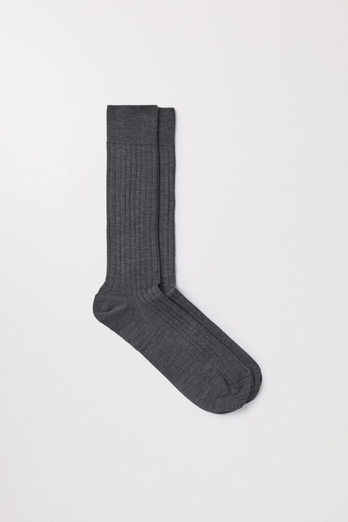 Die gerippten Merino-Socken