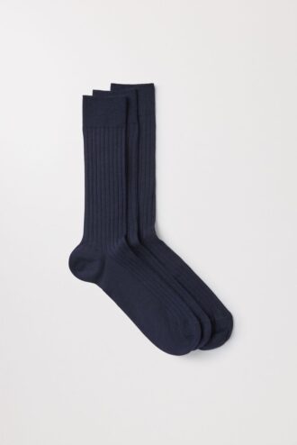 Die gerippten Merino-Socken im 3er-Pack