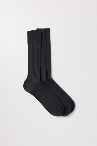 Die gerippten Merino-Socken im 3er-Pack