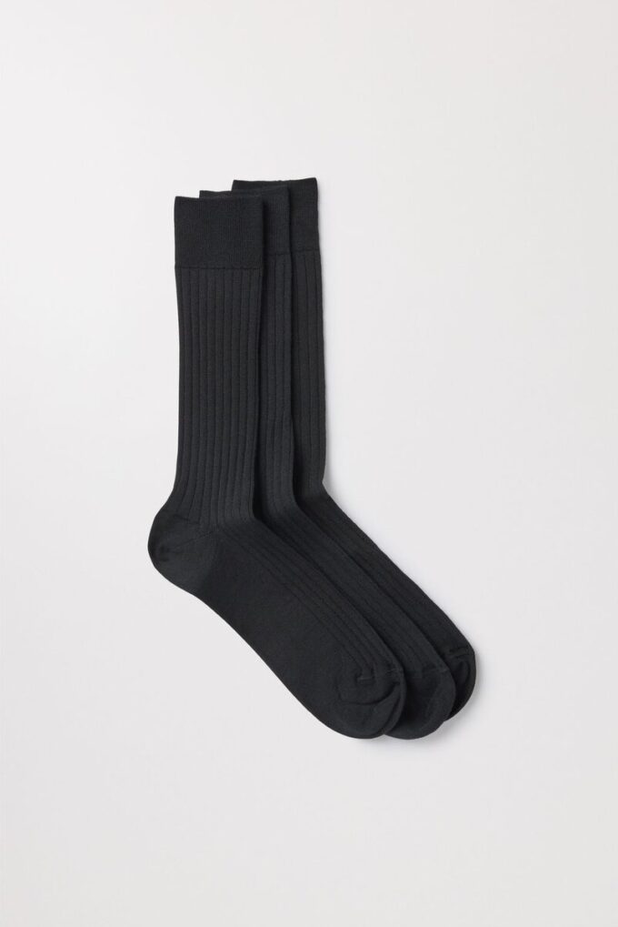 Die gerippten Merino-Socken im 3er-Pack Die gerippten Merino-Socken im 3er-Pack